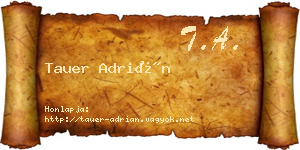 Tauer Adrián névjegykártya